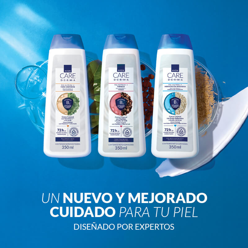 Avon Care Derma. Un nuevo y mejorado cuidado para tu piel.